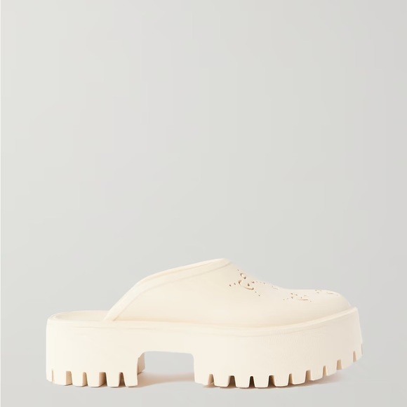Gucci Elea perforated rubber platform mules, 34 - Picture 3 of 3